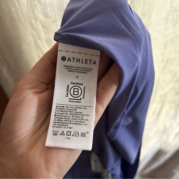 Athleta Arrival Pant Dark Adonis Blue Purple Active Pants Athleisure NWT Size 8 - Picture 8 of 8
